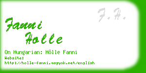 fanni holle business card